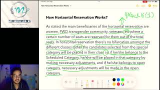 Vertical amp Horizontal Reservation [upl. by Ttenaej]