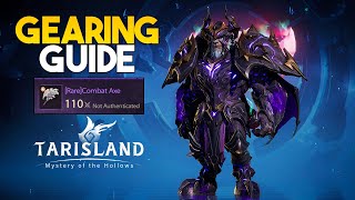 Tarisland  Gearing Guide Gems Emblems Inscribe Stones [upl. by Irrol132]