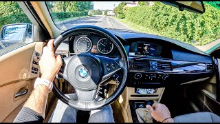 2004 BMW 5 E60 30 530D 218HP  POV Test Drive 1283 Joe Black [upl. by Kip]