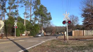 Meadowbrook Drive Railroad Crossing Huntsville AL and a Crossing Malfunction [upl. by Euqnimod680]