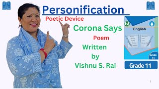 Poetic Device Personification in the poem Corona Says [upl. by Johnston]