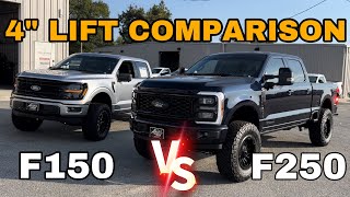 4” LIFTED Akins Ford F150 amp F250 EVEREST Edition Comparison [upl. by Nnairb]