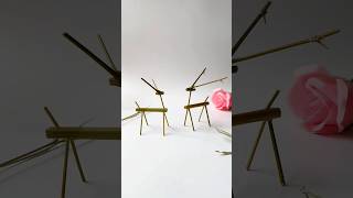 Use bamboo to make cute deer ornamentscreativehandicraft parentchildhandicraft handmadediy [upl. by Eudocia]