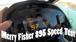 The Jeanneau Merry Fisher 895  Speed Test and Fuel Usage [upl. by Atsirak]