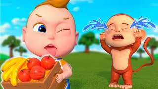 Five Little Monkeys with Cute Animals  Animal Song  Super Sumo Nursery Rhymes amp Kids Songs [upl. by Lebasy]