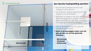 Douchecabine quotOliverquot op maat inmeten  Glashandelonlinecom [upl. by Edris]