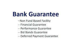 bank guarantees types bank guarantees jaiib  deferred payment guarantee [upl. by Geaghan]