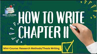 How to Write Chapter II Theoretical BackgroundReview of Related Literature and Studies [upl. by Margo]