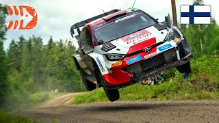 Best of WRC Rally Finland 2023  Crashes Action and Raw Sound [upl. by Henarat]