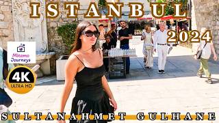 Istanbul Sultanahmet District 4K Walking Tour  Gulhane Park amp First Ataturk Statue  August 2024 [upl. by Aliuqat]