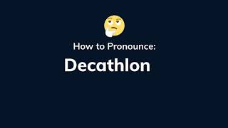 How to Pronounce Decathlon  Learn English Pronunciation [upl. by Lisan694]