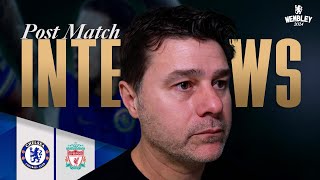 POCHETTINO reacts postmatch  Chelsea 01 Liverpool  Carabao Cup Final  Chelsea FC 202324 [upl. by Sigsmond]