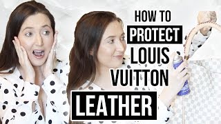 HOW TO PROTECT LOUIS VUITTON VACHETTA LEATHER  STEP BY STEP GUIDE [upl. by Eissoj274]