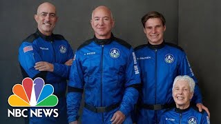 Jeff Bezos Speaks After Successful Launch Into Space  NBC News [upl. by Edra468]