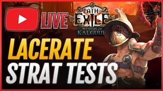 Testing STUFF🔴LACERATE Gladiator Build PoE 325 [upl. by Strenta258]