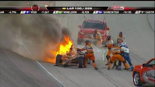 Simona De Silvestro wreck at the Firestone 550 HD [upl. by Persson939]