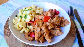 Gyros Geschnetzeltes mit Soße und selbst gemachter Gewürzmischung [upl. by Pirbhai]