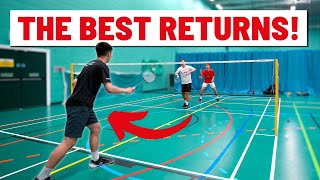 The 5 Best RETURNS OF SERVE To Play In Men’s Doubles  Badminton Strategy [upl. by Zaslow]