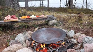 Discada Mexican beer seasoned meat and vegetables dish [upl. by Kotz]