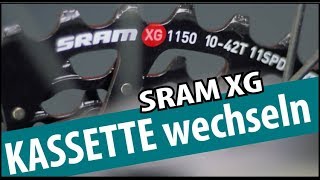 Sram Kassette wechseln  ALLE XG 712 fach KassettenRitzelpakete [upl. by Anaizit]