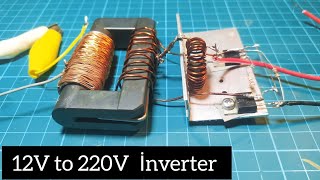 İnverter 12V to 220V  İnverter circuit diagram  İnverter devresi yapımı [upl. by Yelruc]