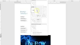 Headings and Subheadings in Word [upl. by Oznol]