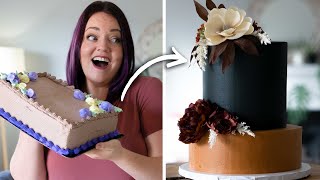 Turning a 20 Grocery Store Cake into a 500 Fall Wedding Cake [upl. by Ailemap]