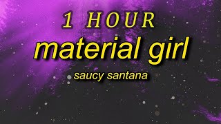 Saucy Santana  Material Girl Bass Boosted Lyrics material girl tiktok 1 HOUR [upl. by Odraccir]