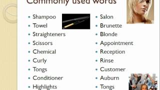 Hairdressing Vocabulary [upl. by Euqinom]