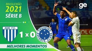 AVAÍ 1 X 0 CRUZEIRO  MELHORES MOMENTOS  31ª RODADA SÉRIE B 2021  geglobo [upl. by Wilfred602]