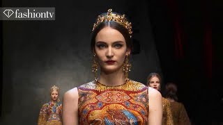 Dolce amp Gabbana FallWinter 201314  Milan Fashion Week MFW  FashionTV [upl. by Richey]