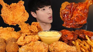 BBQ 황금올리브 치킨 자메이카통다리치킨 통다리치킨 먹방 FRIED CHICKEN amp JAMAICAN JERK CHICKEN MUKBANG ASMR EATING SOUNDS [upl. by Sapphire]