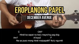 Eroplanong Papel  December Avenue  Guitar Tutorial [upl. by Ativel528]