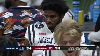 UNBELIEVABLE Jackson State sends it into OT vs NC Central 🤯 [upl. by Alyehs311]