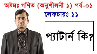 11 JSC Math Chapter 1 Part1 ll Eight Math Chapter 1 ll Class 8 Math Chapter 1 ৮ম গণিত প্যাটার্ন [upl. by Tavis]