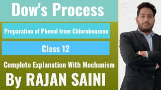 Dows Process  Mechanism  Alcohol Phenol and Ethers  Preparation of Phenol  Class 12 [upl. by Ettennod689]