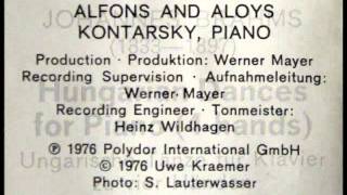 Brahms  Alfons und Aloys Kontarsky 1975 Hungarian Dance No 5 in F sharp minor [upl. by Adnoel743]