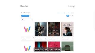 Adding Cover Images To Manuscripts on LivingWriter [upl. by Mundy]