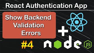 How to Show Backend Validation Errors in React JS Frontend  React Authentication App 4 [upl. by Belinda]