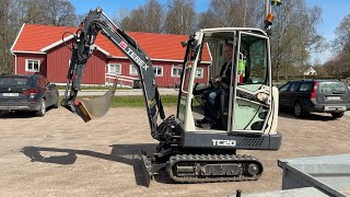 Köp Grävmaskin Terex TC20 med släpkärra på Klaravik [upl. by Ellehcyt377]