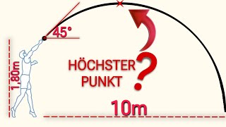 Der höchste Punkt beim Kugelstoßen  Mathe Rätsel mit Lösung  Rekonstruktion und Ableitung [upl. by Yanahs]