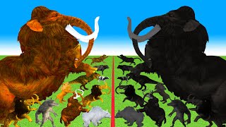 Prehistoric Mammals vs Modern Mammals Size Comparison Mammoth Vs Elephant Animal Epic Battle [upl. by Sterrett]