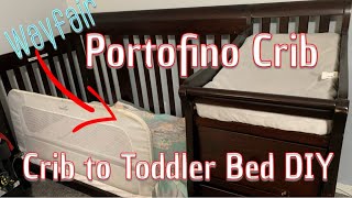 Full Review Portofino Crib to Toddler Bed Conversion DIY and Setup with Modifications [upl. by Feltie]