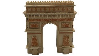 DIY Miniature TRIUMPHAL ARCH 3D Wooden Puzzle [upl. by Akcirehs]