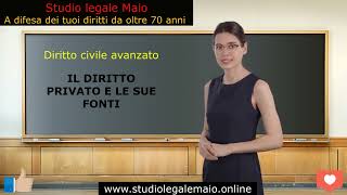 Il Diritto privato e le sue fonti [upl. by Brose990]