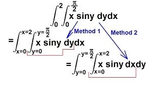 Calculus  Integration Double Integrals 4 of 9 Example 3 Trig Function xsinydydx [upl. by Bow440]