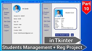 Create Dashboard in Tkinter  Registration  Management Project in Tkinter  Part 10 [upl. by Everett]