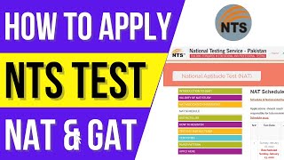 How To Apply for NTS NAT Test Online  How To Apply For NAT Test 2024 NTS NAT Online Registration [upl. by Lomaj]