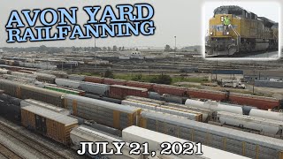 Railfanning at Avon Yard West of Indianapolis  July 21 2021 [upl. by Aienahs]