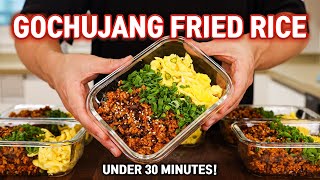 This Gochujang Fried Rice Meal Prep Will Change Your LIFE Done In 30 Minutes [upl. by Ogren]